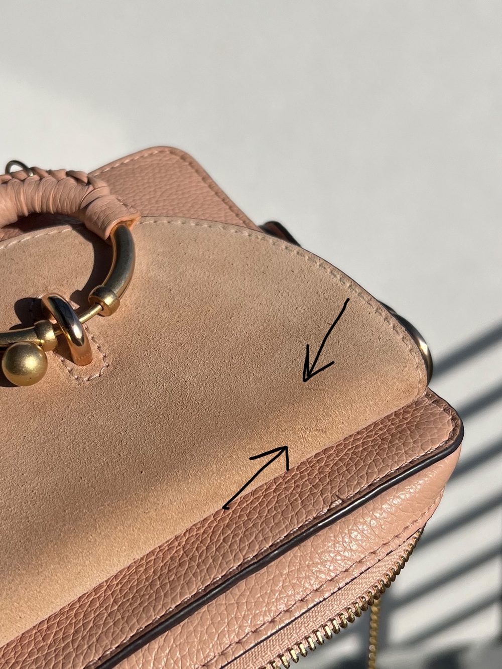 SEE BY CHLOÉ Joan light pink grainy camera bag - Picture 11 of 12